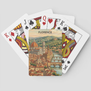Baralho Florença Vintage Itália Toscana Vista da Cidade