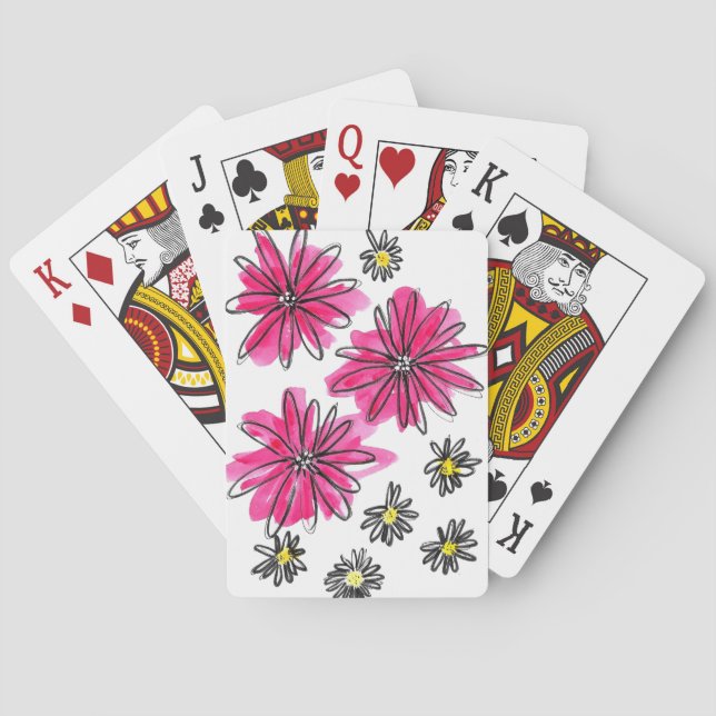 Baralho Flores Brancas e Rosa Quiméricas (Verso)