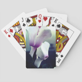 Baralho Flores Brancas Rosa Cartões de Reprodução Clássico