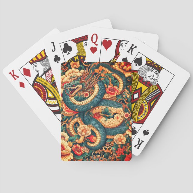 Baralho Flores cobra verdes (Verso)