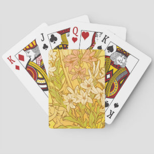 Baralho Flores de lírio Art Nouveau de Alfonse Mucha
