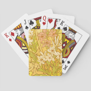 Baralho Flores de lírio Art Nouveau de Alfonse Mucha