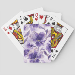 Baralho Flores de Violeta em Aquarela Pintadas