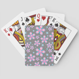 Baralho flores e estrelas jogando cartas