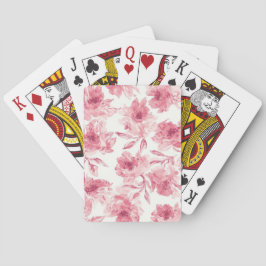 Baralho Flores Rosa Bege Aquarela Pintadas Floral Arejada