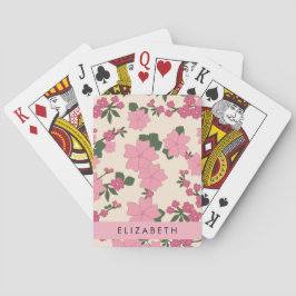 Baralho Flores Rosa, Padrão De Flores, Seu Nome