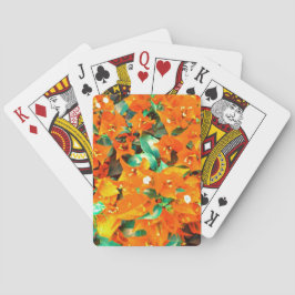 Baralho Flores Vibrantes de Laranja Bougainvillea