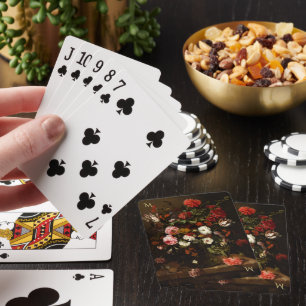 Baralho Flores Vintage Art Monogramed Family Poker Game