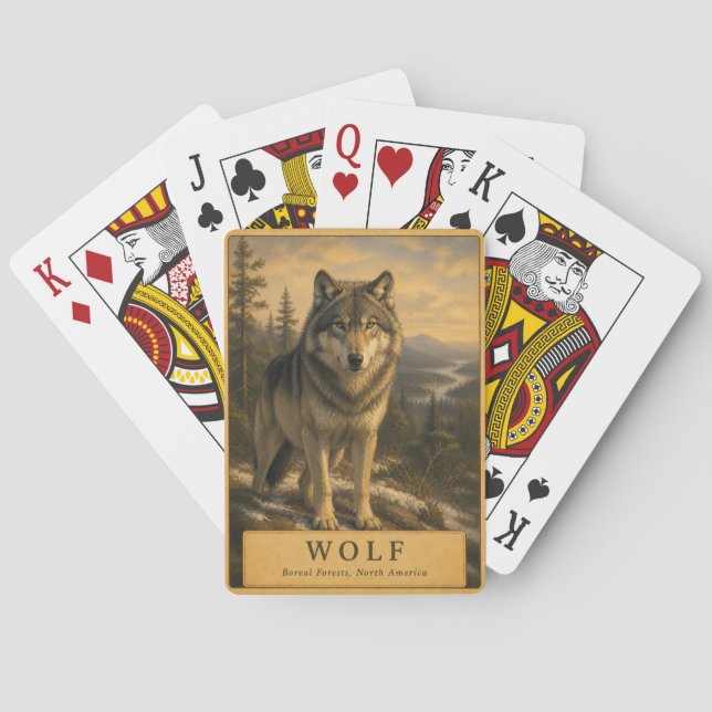 Baralho Floresta Boreal de Lobo VINTAGE (Verso)