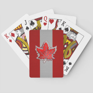 Baralho Folha de vermelho canadense no estilo de fibra de