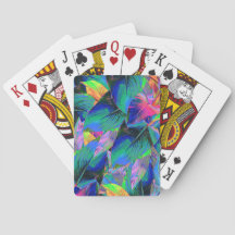 Folhas de árvores psicodélicas