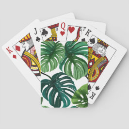 Baralho Folhas de Monstera | Aquarela Moderna Simples