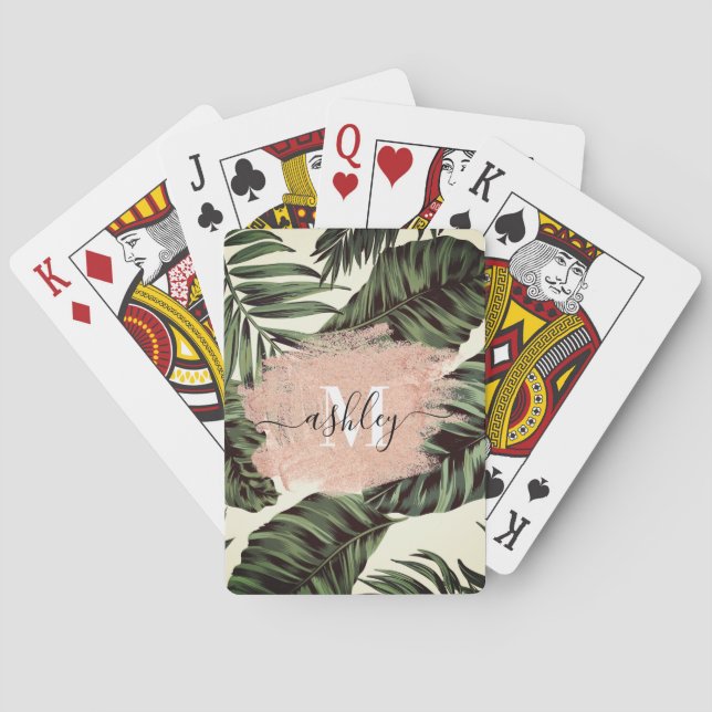 Baralho Folhas tropicais e flechas (Verso)