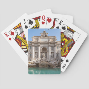 Baralho Fontana de Trevi ao início da manhã - Roma, Itália