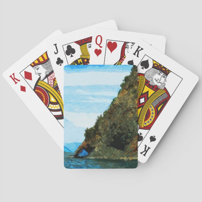Baralho Fora da Baía de Seward Alaska Abstrato (Verso)