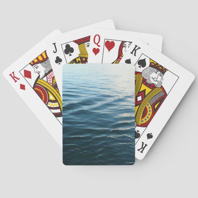 Baralho Formas de Fotografia da Abstrato de Água Azul (Verso)