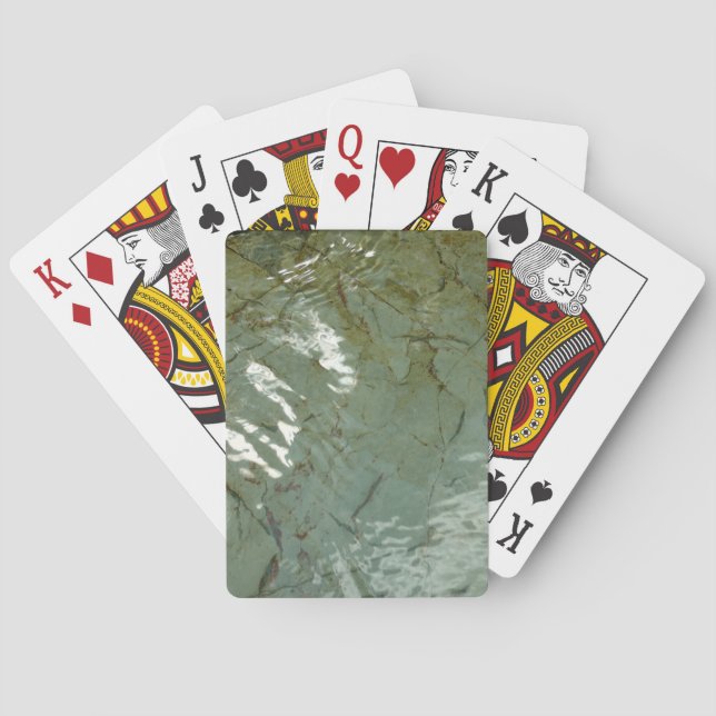 Baralho Foto da Natureza do Rochedo Coberto por Água (Verso)