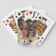 Foto de Nome da Família Monograma Dourada