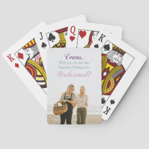 Baralho Foto de Proposta Bridesmaid Personalizada