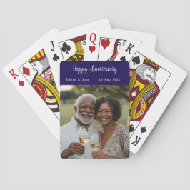 Baralho Foto do aniversário Cartões de pôquer modernos Mar