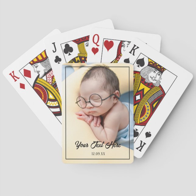 Baralho Foto do cheio - Cartões de Reprodução de Texto Per (Verso)