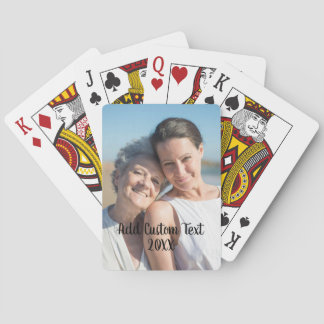 Baralho Foto do cheio - Poker de Texto Personalizado Verti