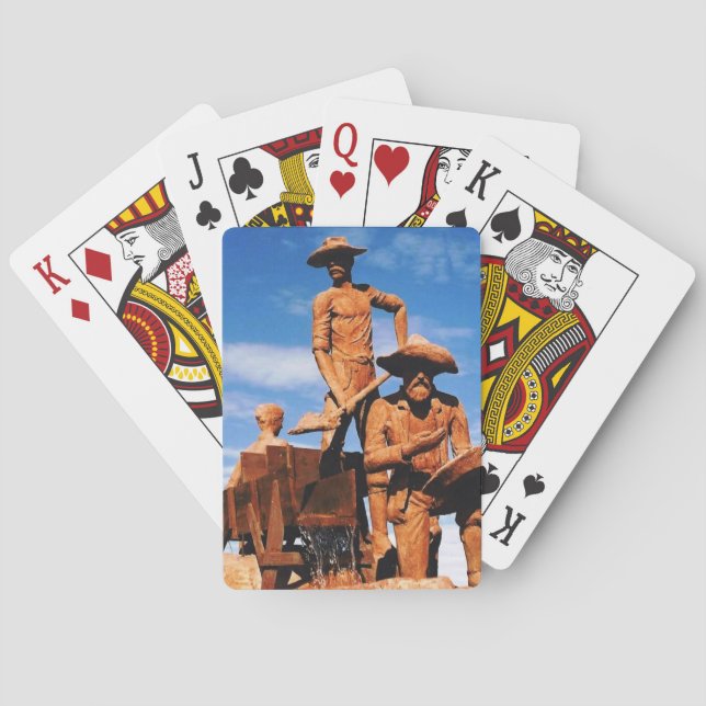 Baralho Foto Dourada do espectador e da Estátua Mineira Pr (Verso)