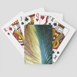 Baralho Foto Folha Colorida de Queda, Cor Verde Amarelo Ca