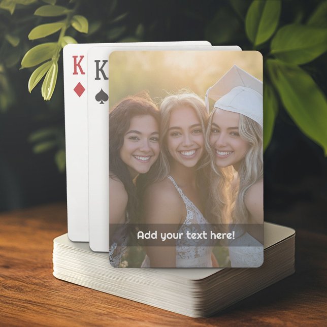 Baralho Foto personalizada com seu próprio texto sobre o p (Custom Playing Cards)