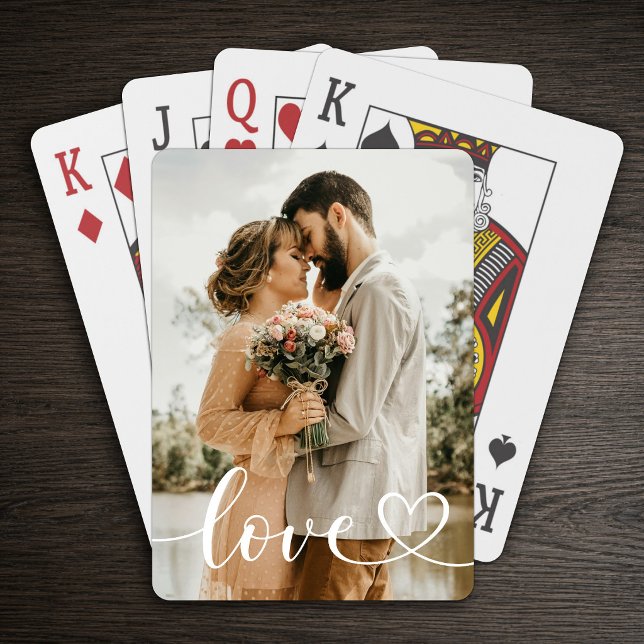 Baralho Foto Personalizada Coração de Amor  (Criador carregado)