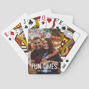 Baralho Foto personalizada da família do divertimento