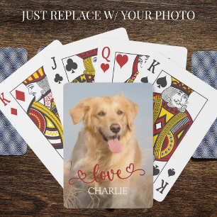 Baralho Foto Personalizada de Cachorro Maravilhoso Amor