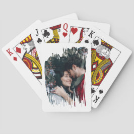 Baralho foto personalizada de traçado do pincel do feliz d