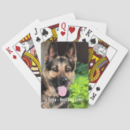 Baralho Foto personalizada do cão de german shepherd, nome