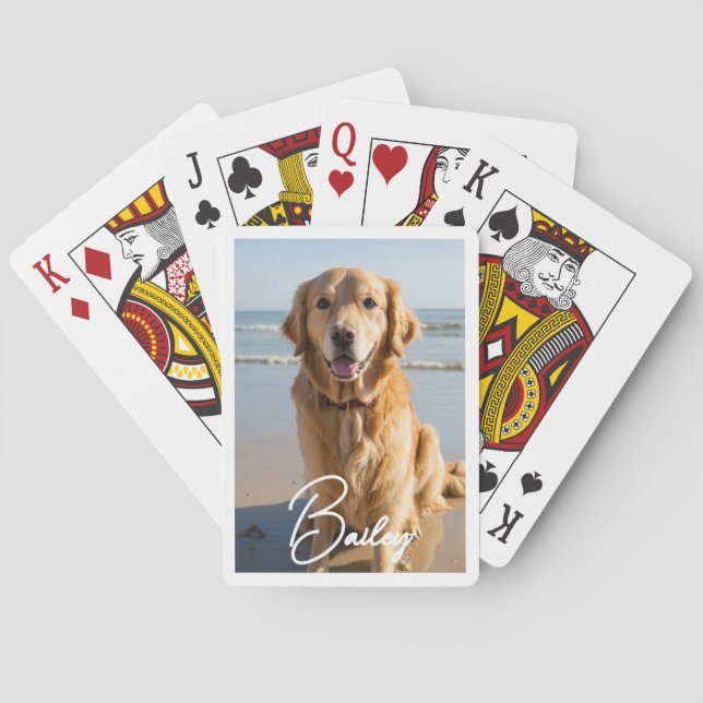 Baralho Foto personalizada Pet (Verso)