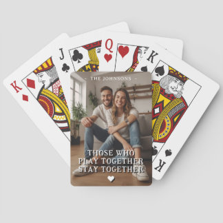 Baralho Foto personalizada romântica do Casal de jogos per