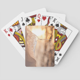 Baralho foto sol através do gelo