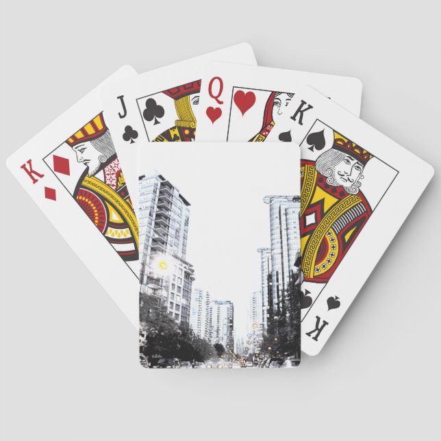 Baralho fotografia de cidade a noite (Verso)