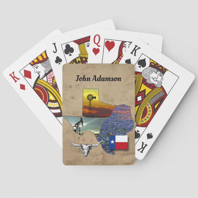 Baralho Fotos do Texas Proud dizem personalização do "Texa (Verso)