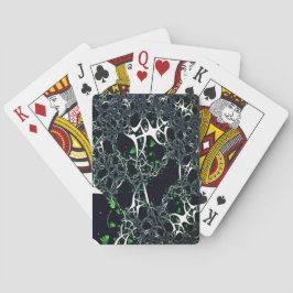 Baralho Fratural branco imperfeito no espaço negro, tricot