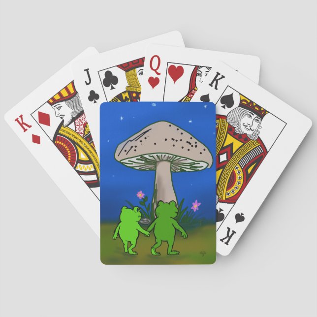 Baralho Frog Friends Couple Whimsical Cute Playing Cards (Verso)