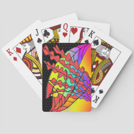 BARALHO FRONTEIRAS ELEGANTES DE FOLHA VERMELHA