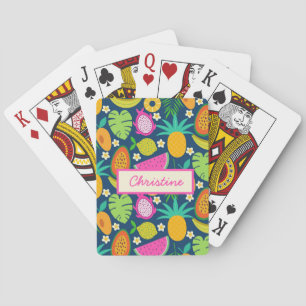 Baralho Frutas personalizadas de abacaxi tropical banana m