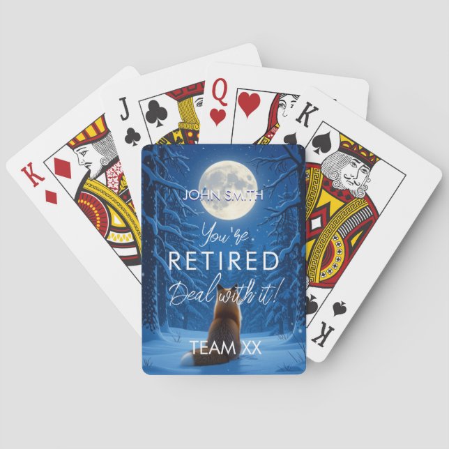 Baralho Fun Retirement Playing Cards | Custom Personaliz (Verso)
