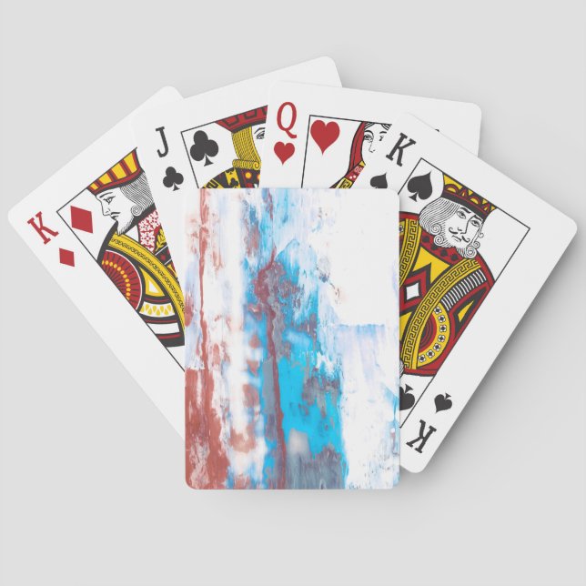 Baralho Fundo colorido do pincel de abstrato (Verso)