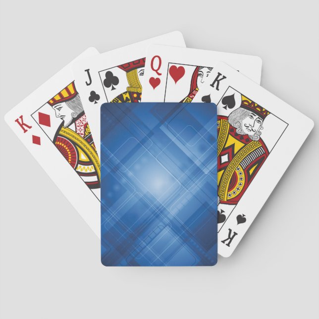 Baralho Fundo de alta tecnologia azul escuro (Verso)