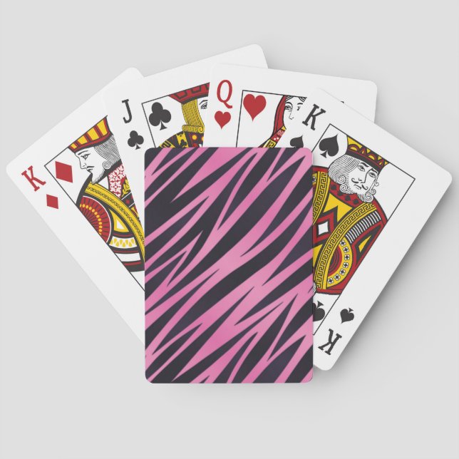 Baralho Fundo de faixa zebra rosa (Verso)
