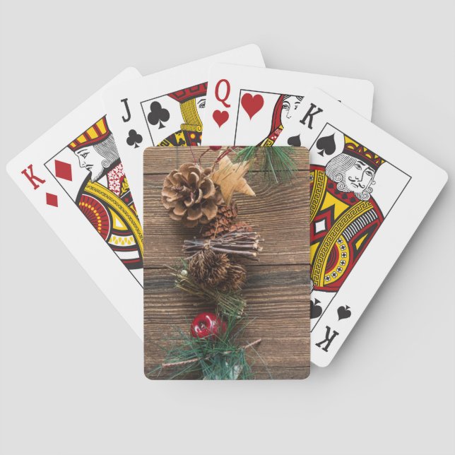 Baralho fundo de madeira com pínus (Verso)