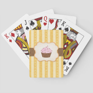 Baralho Fundo do cupcake do vintage