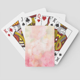 Baralho Fundo Floral Cor-de-Água Rosa